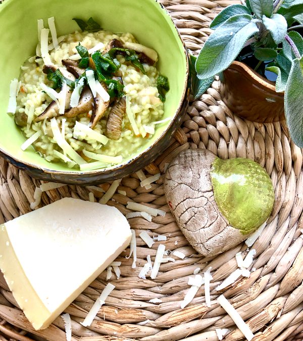 Shiitake Risotto aus getrockneten Pilzen